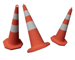 Abstract design element 3d render of Traffic Cone Minimalist concept png