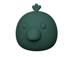 3d render of Turnip Chick Miniature cute character png