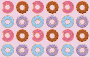 Donuts patern pink vector