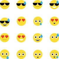 ilustración de reacción de cara de emoji amarillo vector