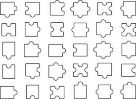 puzzle jigsaw illustration icon. Isolated puzzle object flat illustraton jigsaw vector