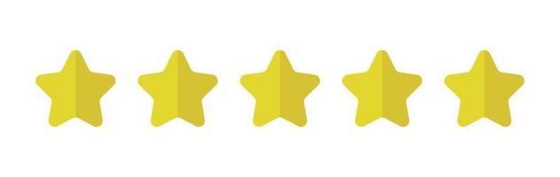 yellow star review cartoon vector illustration