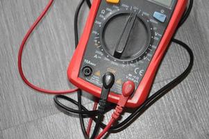 Tools for an electrician to install a fire alarm photo