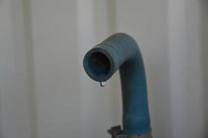 Plumbing homemade water tap in the summer kitchen photo