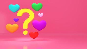 doubt in love,Choices in Love and Diversity,3d rendering photo
