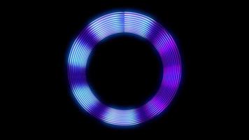 Luminous purple ring on a black background video