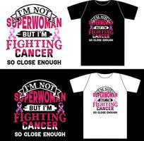 camiseta de cáncer de mama vector