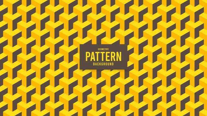 Yellow Geometric Shape Seamless Pattern Background