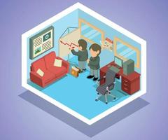 Accountant concept banner, isometric style vector