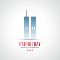 911 Remembrance Day in USA. vector