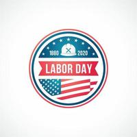 Happy Labor day badge. vector