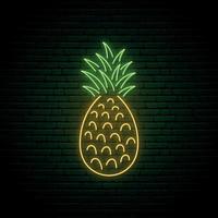 Neon pineapple sign.