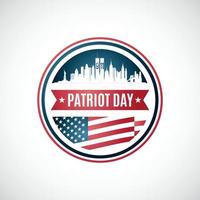 Patriot Day badge template. vector