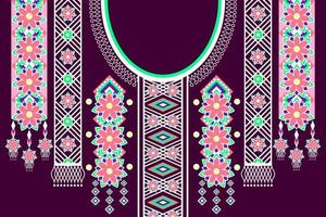 Geometric ethnic oriental ikat pattern traditional Design for background,carpet,wallpaper,clothing,wrapping,Batik,fabric,Vector illustration.embroidery style. vector