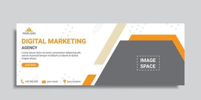 digital marketing social media cover or web banner vector