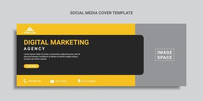 digital marketing social media cover or web banner vector