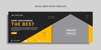 digital marketing social media cover flat design or web banner vector