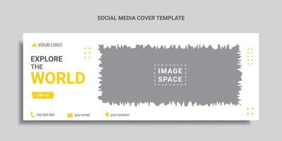 travel social media cover design or web banner vector