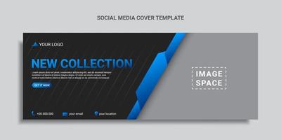 diseño de portada de redes sociales de venta de moda o banner web vector