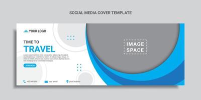 travel social media cover or web banner template vector