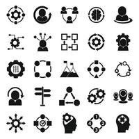 Adaptation icons set simple vector. Change adapt vector