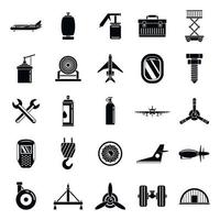 Aviation repair icons set, simple style vector