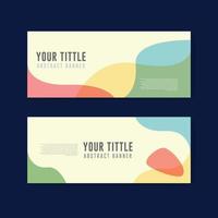 Abstract color wave banner template. vector