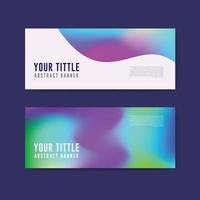 Abstract gradient color banner template. vector