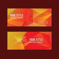 Abstract geometric red yellow background banner template. vector