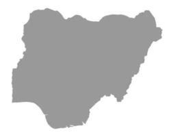 mapa de nigeria en png o fondo transparente. símbolo de nigeria. ilustración vectorial vector