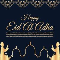 Arabian Eid Ul Adha Mubarak Social Media Post Design vector