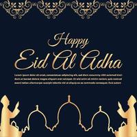 árabe eid ul adha mubarak diseño de publicaciones en redes sociales vector