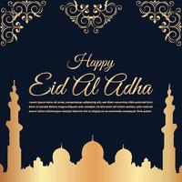 feliz eid ul adha mubarak diseño de publicación en redes sociales vector