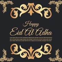 feliz eid ul adha kareem diseño de publicación en redes sociales vector