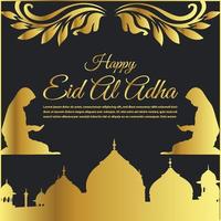 árabe eid ul adha mubarak facebook diseño de publicación de instagram vector