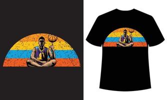 Basketball Colorful T-shirt Vector Design