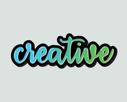 Creative colorful text effect vector