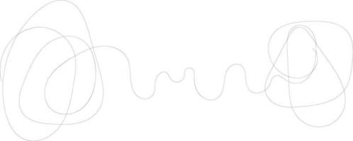 Modern single line art. Minimalist black linear sketch isolated vector