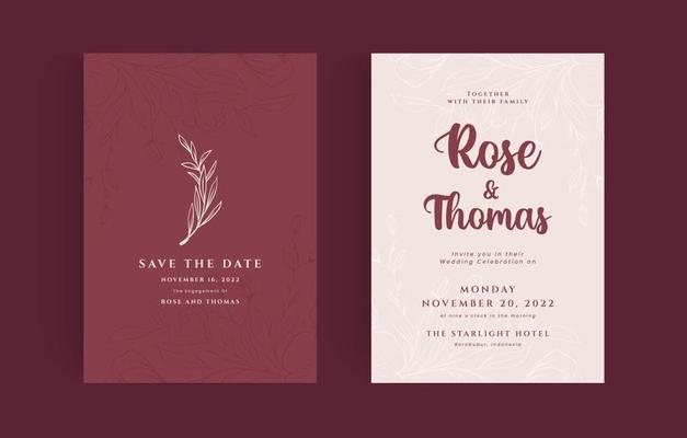 Luxury Wedding Save the Date, Invitation Cards Collection. Vector trendy cover, graphic poster, geometric floral brochure, design template