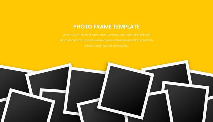 stacked photo frames set with text space