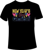 New year t shirt design vector