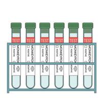 test tube rack sample flat design style Perfect for element design in infographic and animation in hospital. vector