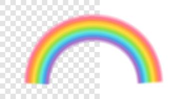 ilustración vectorial de un arco iris. arco iris sobre fondo aislado. vector