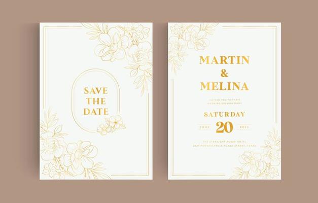 Luxury Wedding Save the Date, Invitation Cards Collection. Vector trendy cover, graphic poster, geometric floral brochure, design template