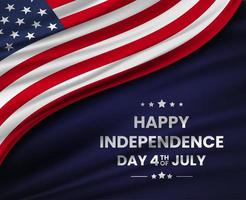 fondo del cuatro de julio - ilustración vectorial del día de la independencia americana - diseño tipográfico del 4 de julio usa vector