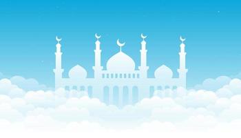 Eid Mubarak Islamic greeting card, poster, banner design, vector illustration