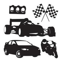 Racing silhouette vector