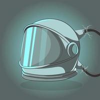 Astronaut helmet, line element. Vector illustration