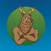 deer illustration for logo vector