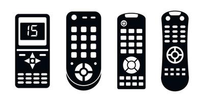 Remote control infrared icons set, simple style vector